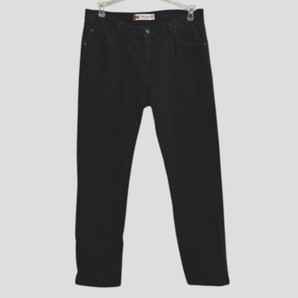 Levi's Boys 18 husky 502 Reg Taper Black Jeans Cotton And Elastane For‎ Stretch.